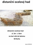  distanční ocelový had 8cm