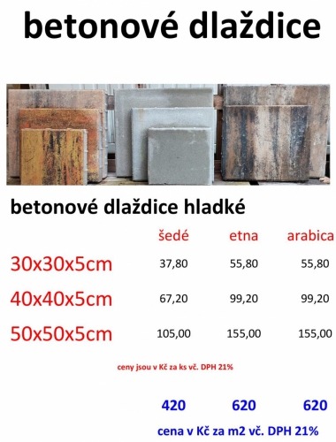 betonové dlaždice