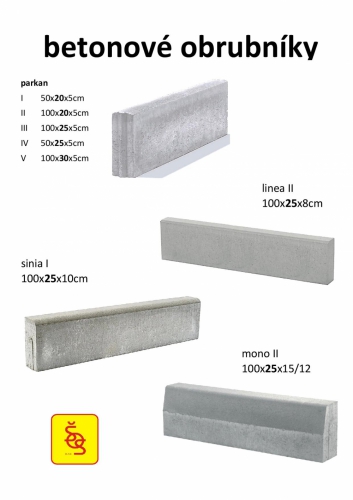 betonové obrubníky