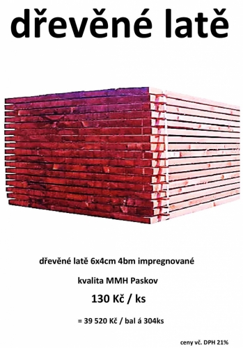 dřevěné latě