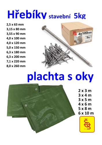hřebíky a plachty