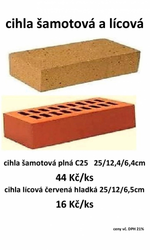 šamotové a lícové cihly