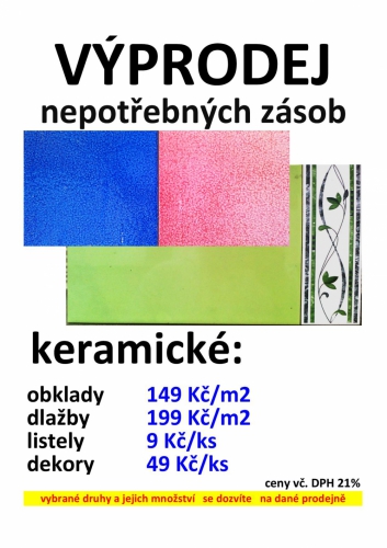 výprodej keramických dlaždic